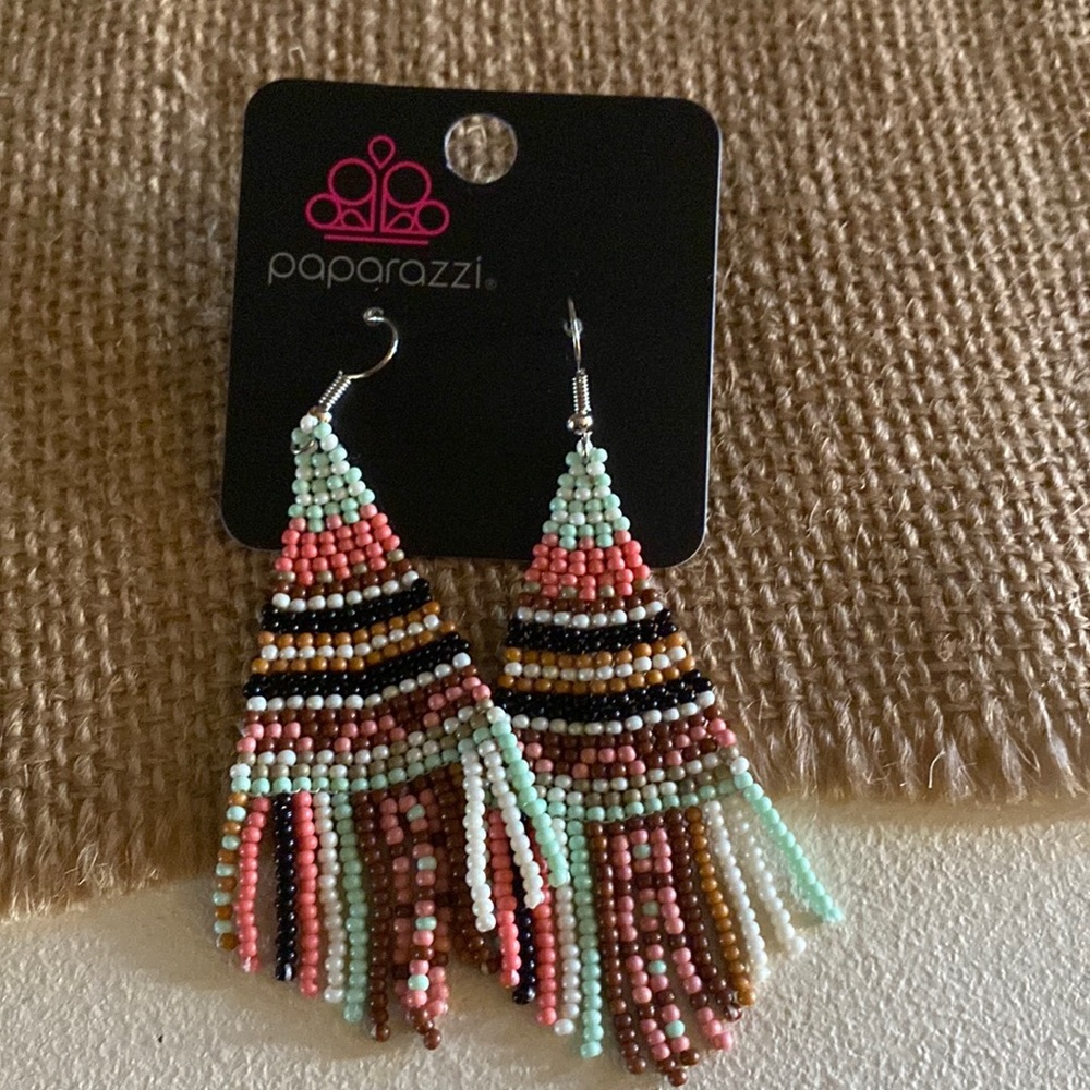 Seed bead “bohemian” earrings